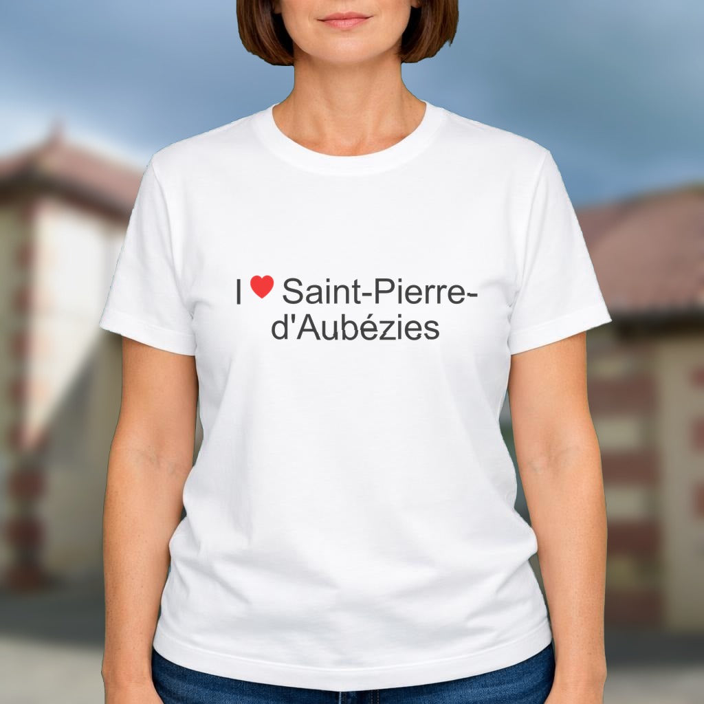 T-shirt I love saint-pierre-d'aubézies