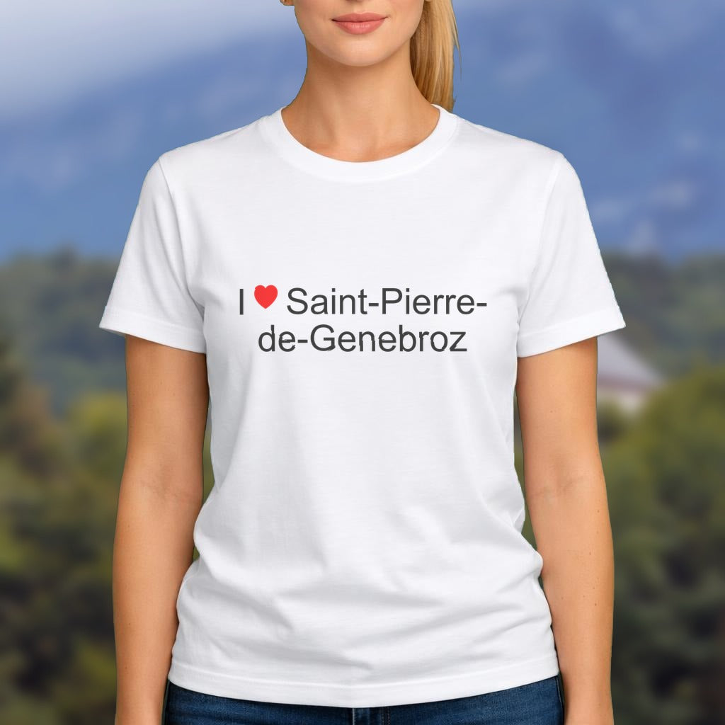 T-shirt I love saint-pierre-de-genebroz