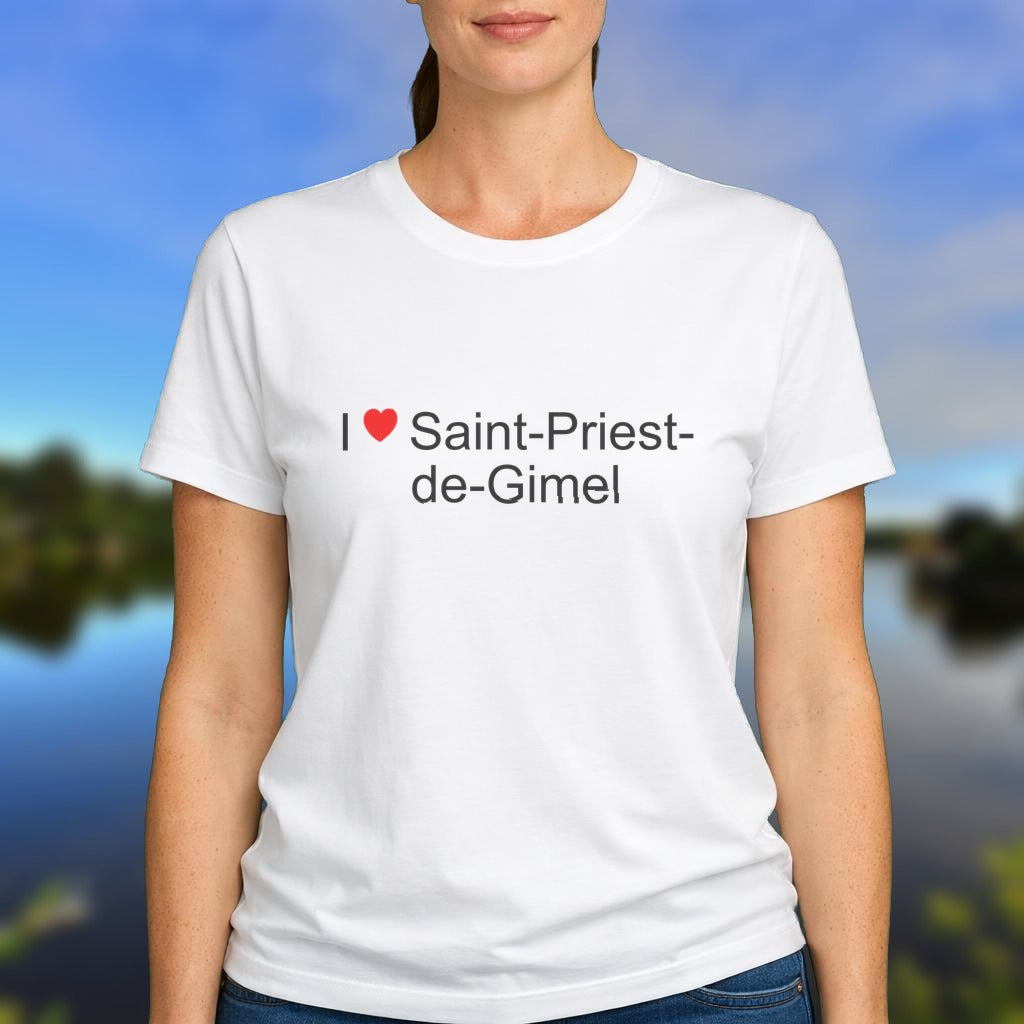 T-shirt I love saint-priest-de-gimel