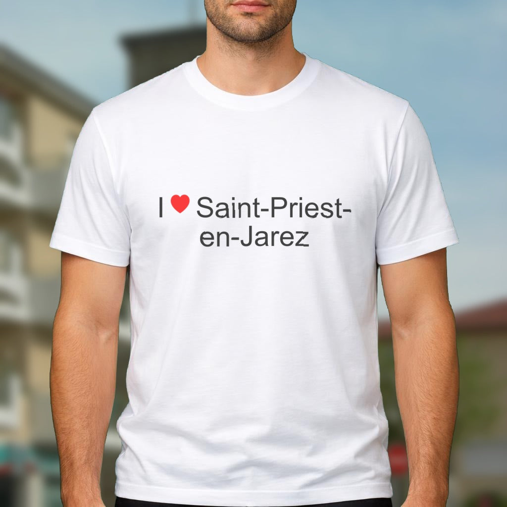T-shirt I love saint-priest-en-jarez