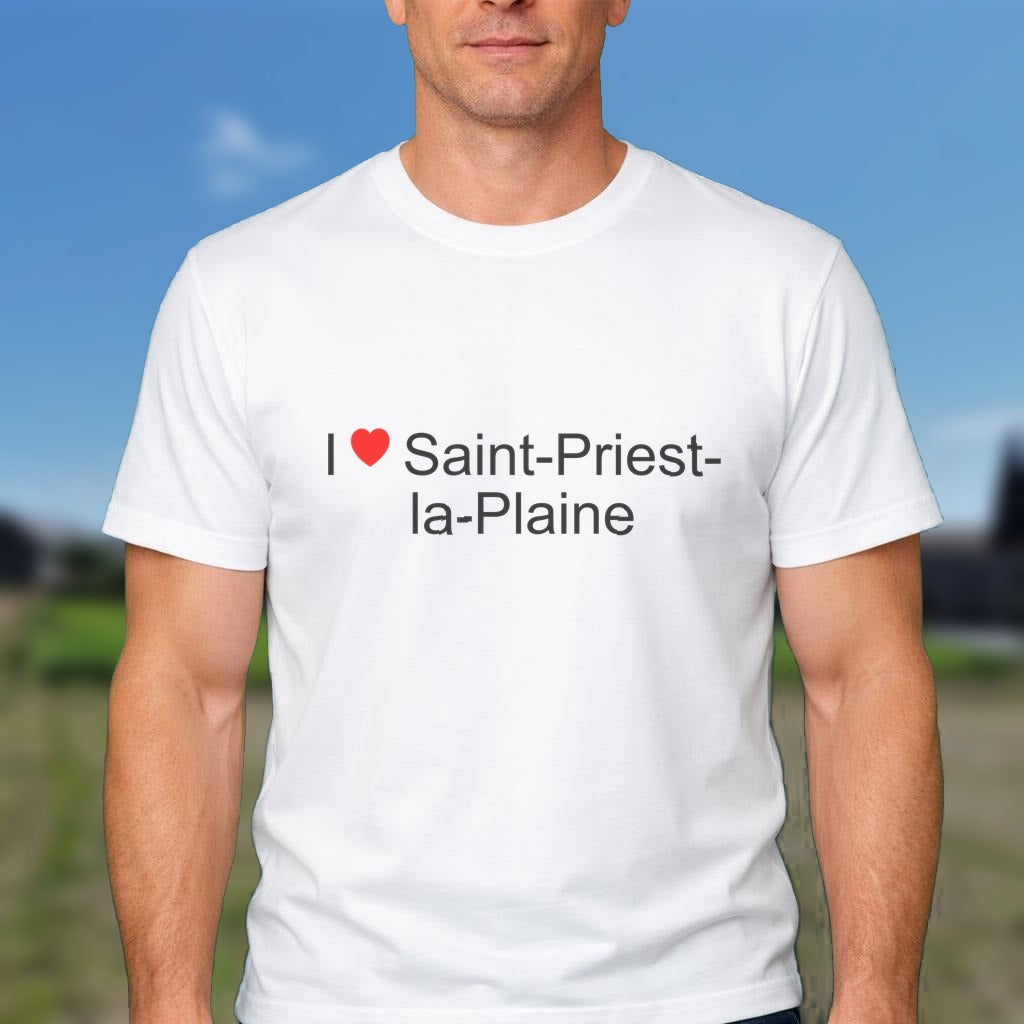 T-shirt I love saint-priest-la-plaine