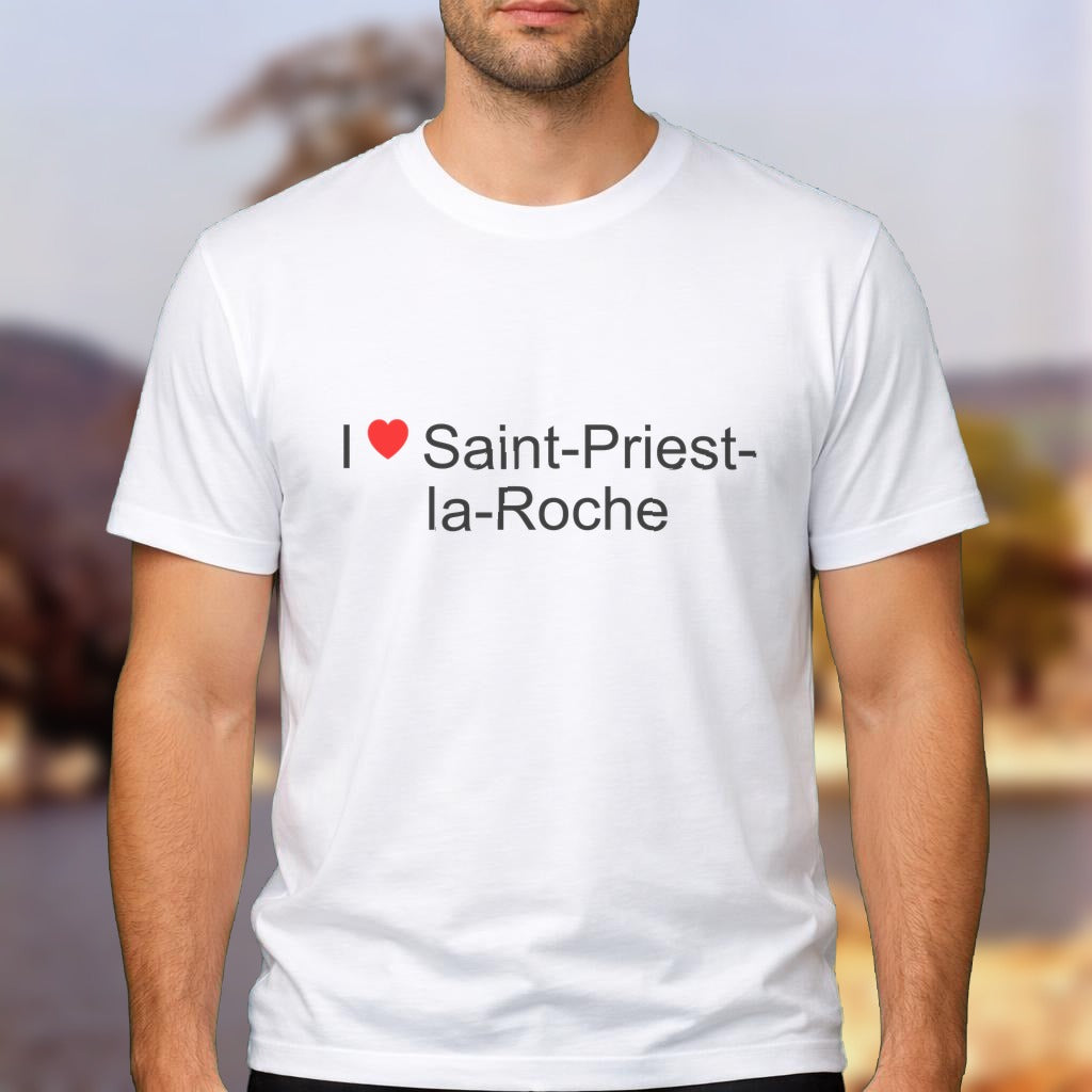 T-shirt I love saint-priest-la-roche