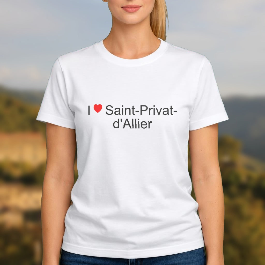 T-shirt I love saint-privat-d'allier