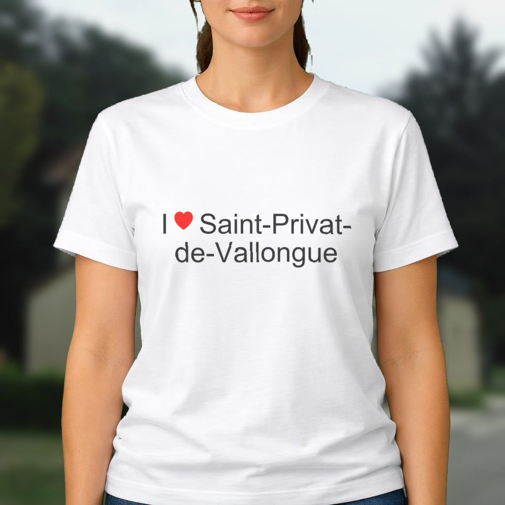 T-shirt I love saint-privat-de-vallongue