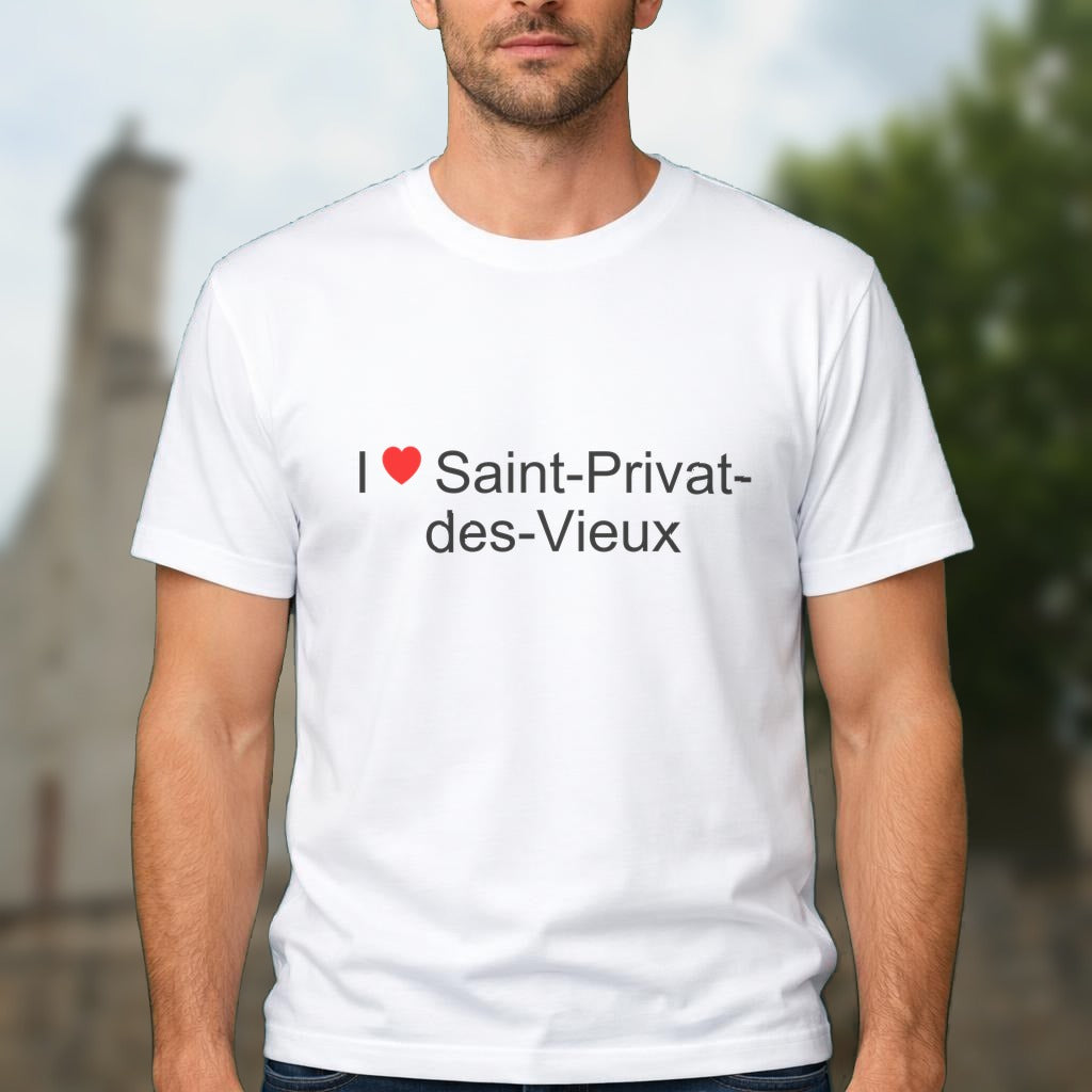T-shirt I love saint-privat-des-vieux