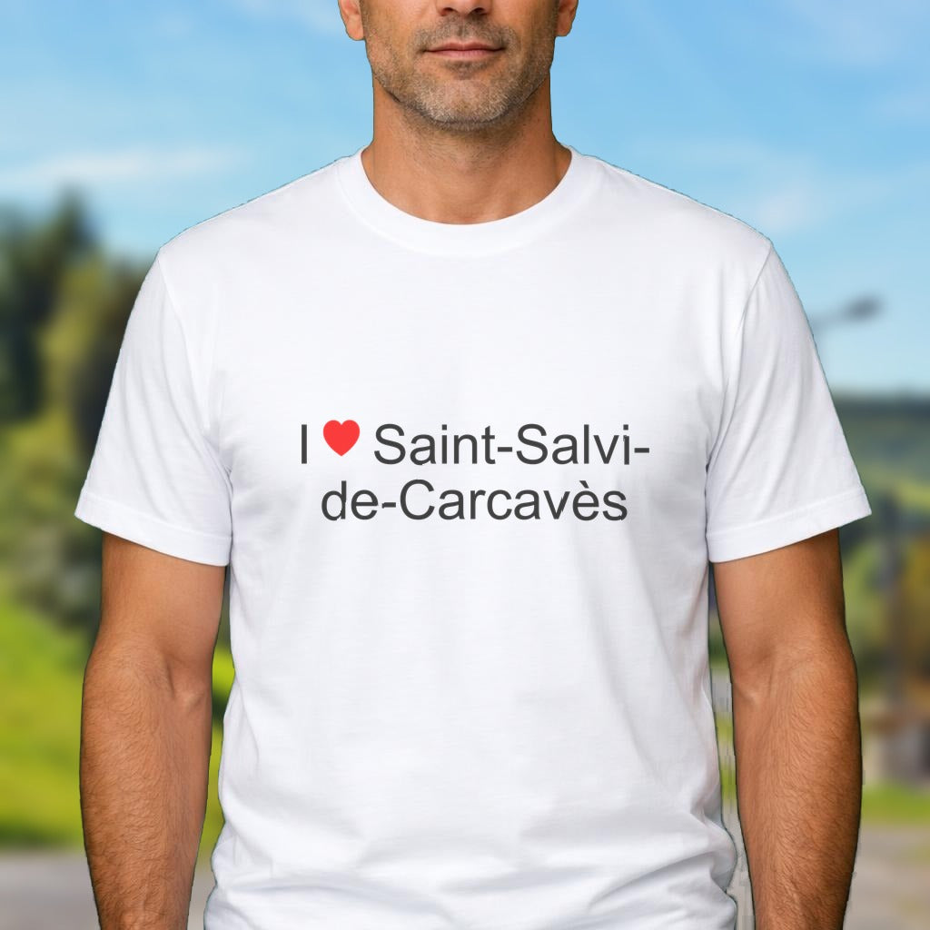 T-shirt I love saint-salvi-de-carcavès