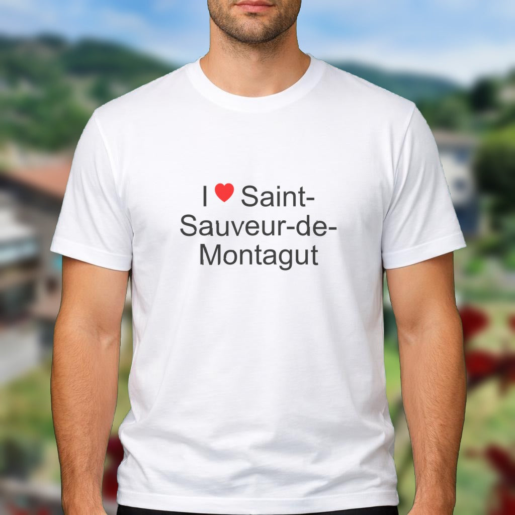 T-shirt I love saint-sauveur-de-montagut