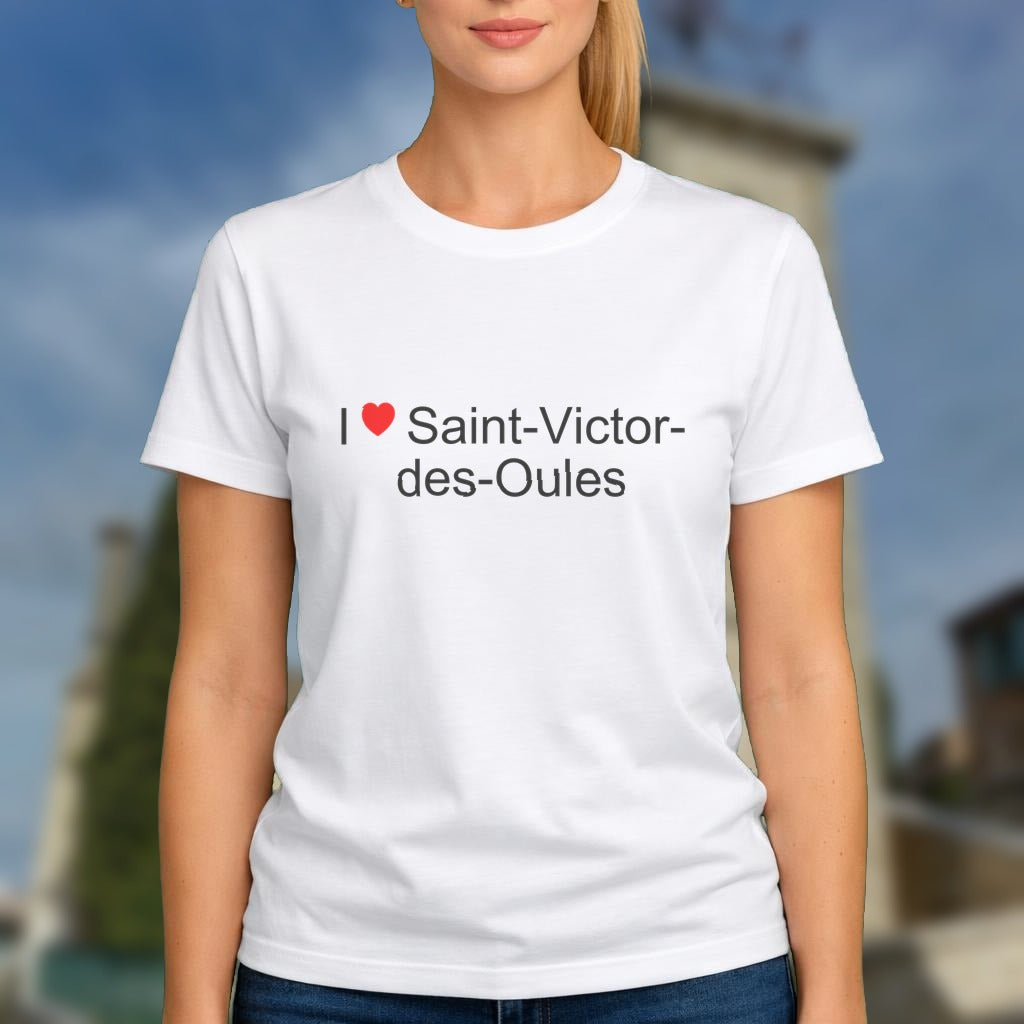 T-shirt I love saint-victor-des-oules