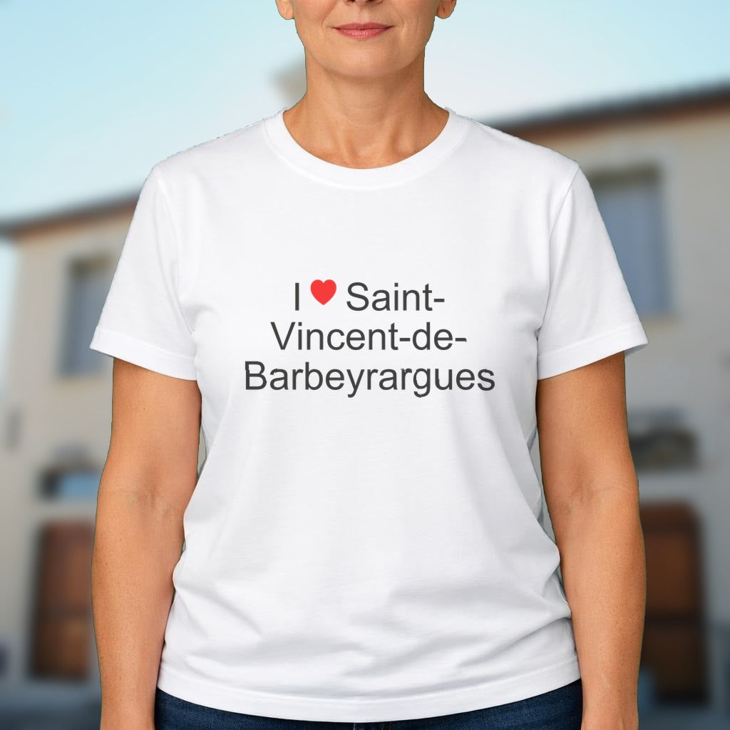 T-shirt I love saint-vincent-de-barbeyrargues