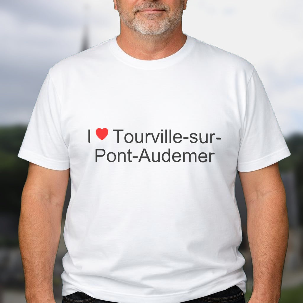 T-shirt I love tourville-sur-pont-audemer