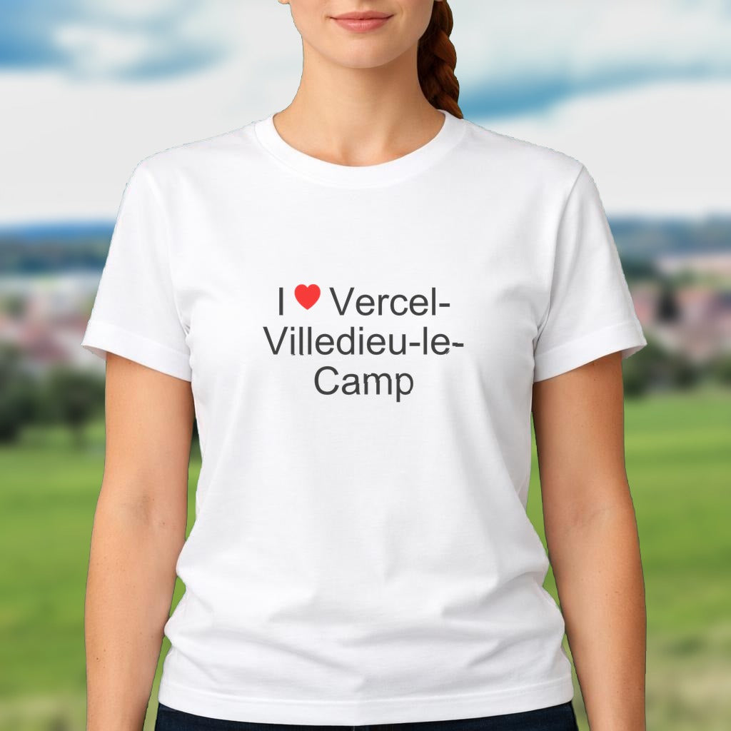T-shirt I love vercel-villedieu-le-camp