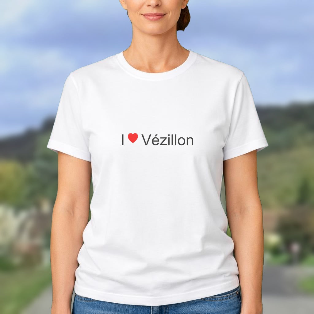 T-shirt I love vézillon