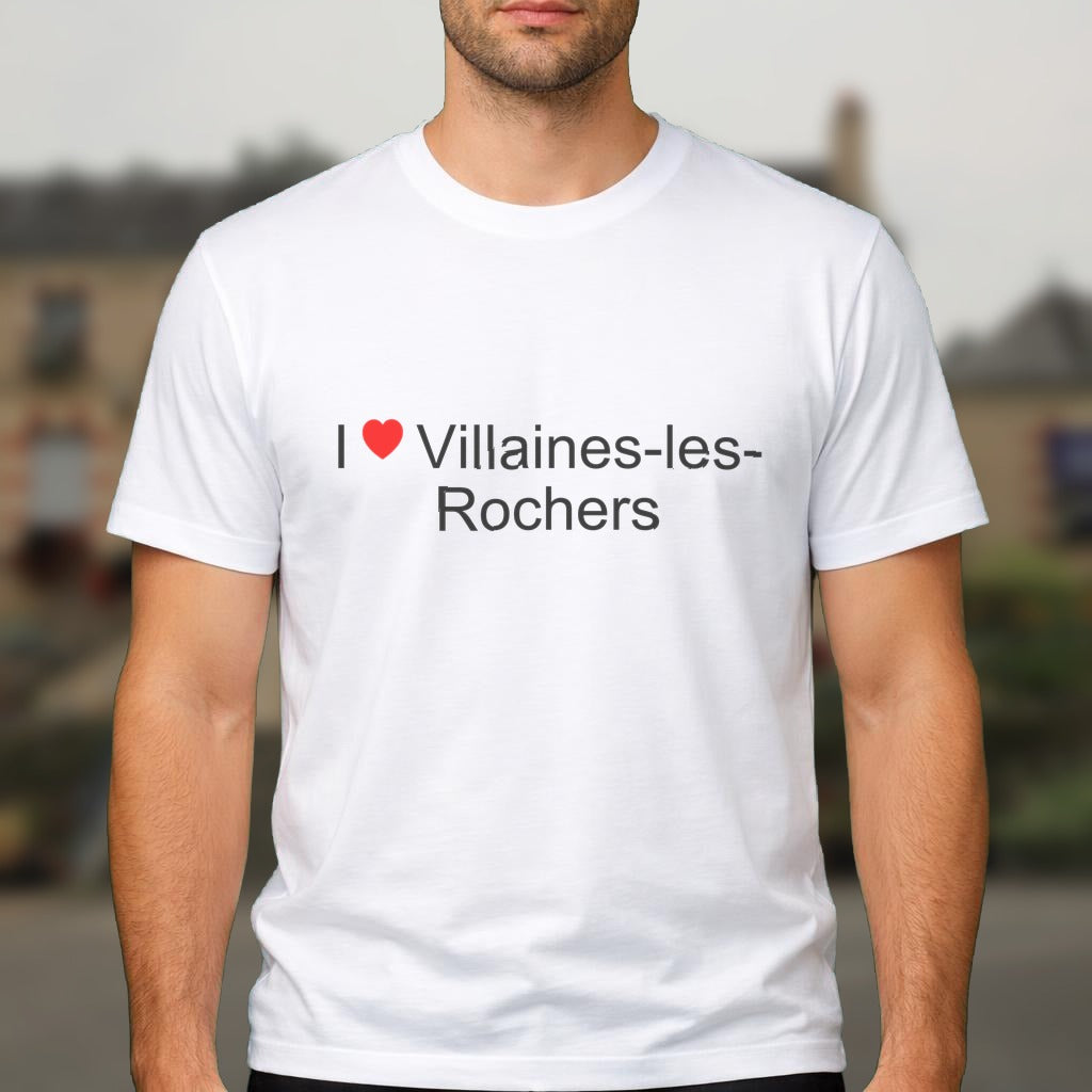 T-shirt I love villaines-les-rochers