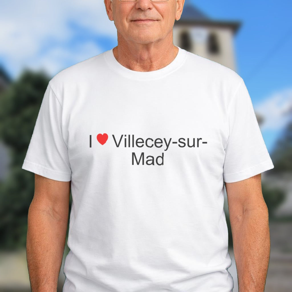 T-shirt I love villecey-sur-mad