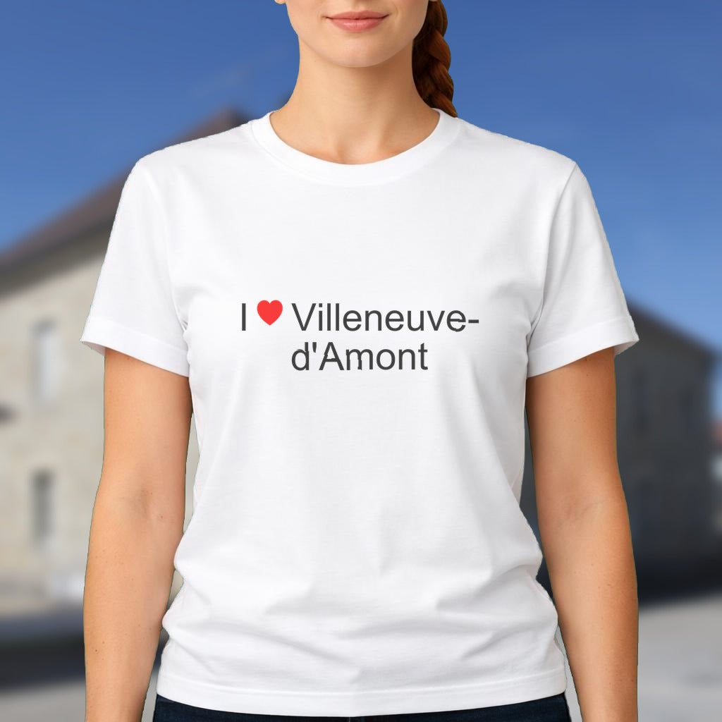 T-shirt I love villeneuve-d'amont