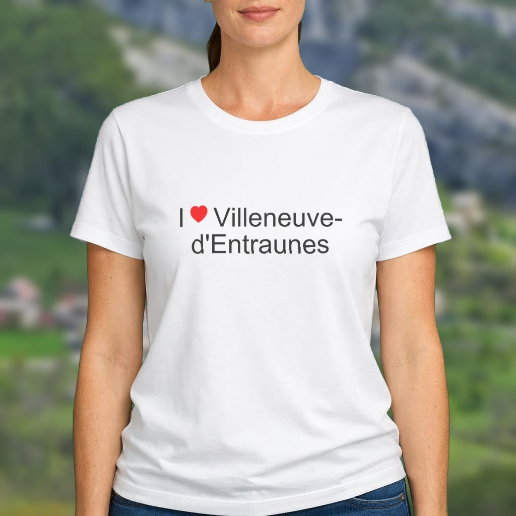 T-shirt I love villeneuve-d'entraunes