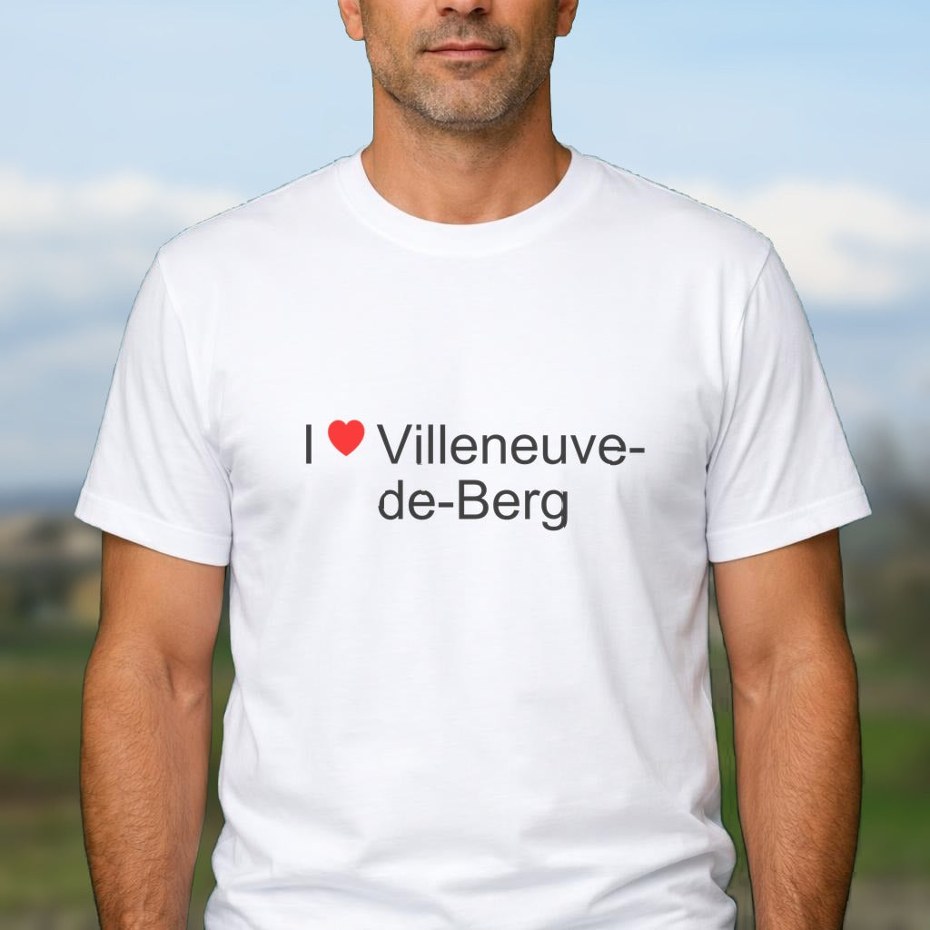 T-shirt I love villeneuve-de-berg