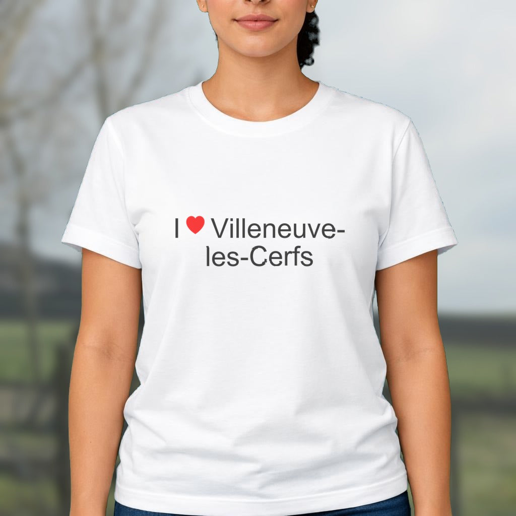 T-shirt I love villeneuve-les-cerfs