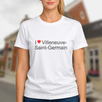 T-shirt I love villeneuve-saint-germain