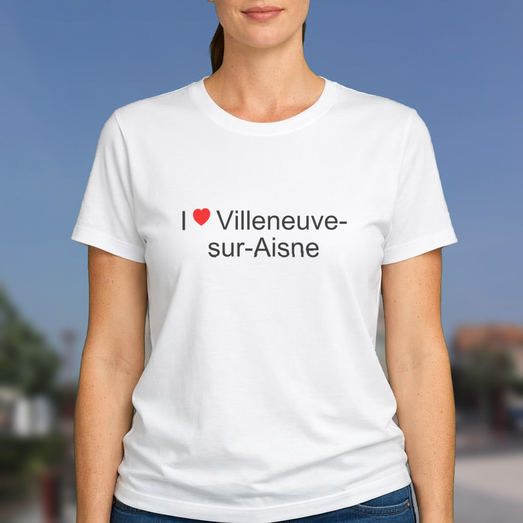 T-shirt I love villeneuve-sur-aisne