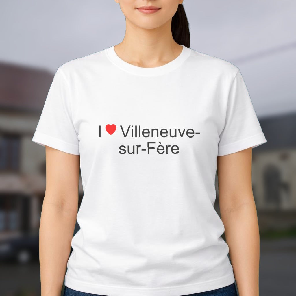 T-shirt I love villeneuve-sur-fère