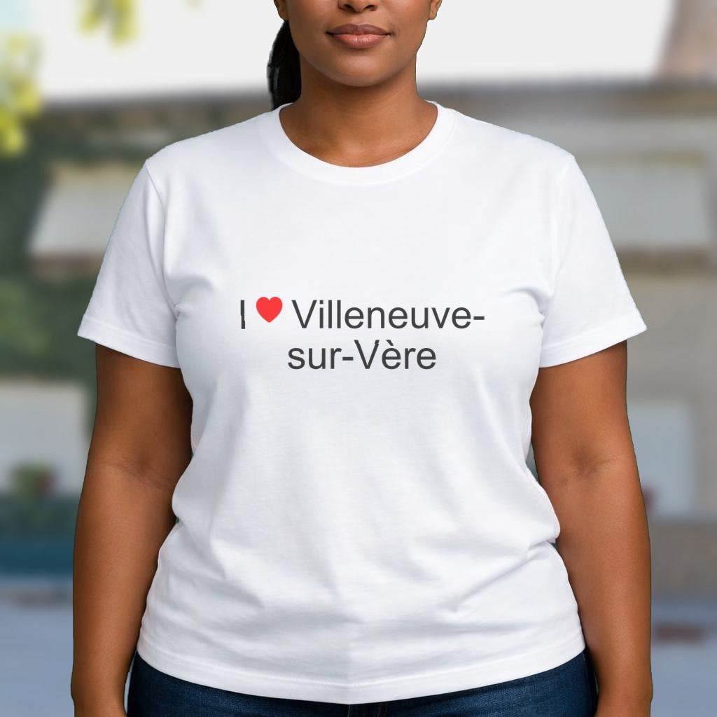 T-shirt I love villeneuve-sur-vère