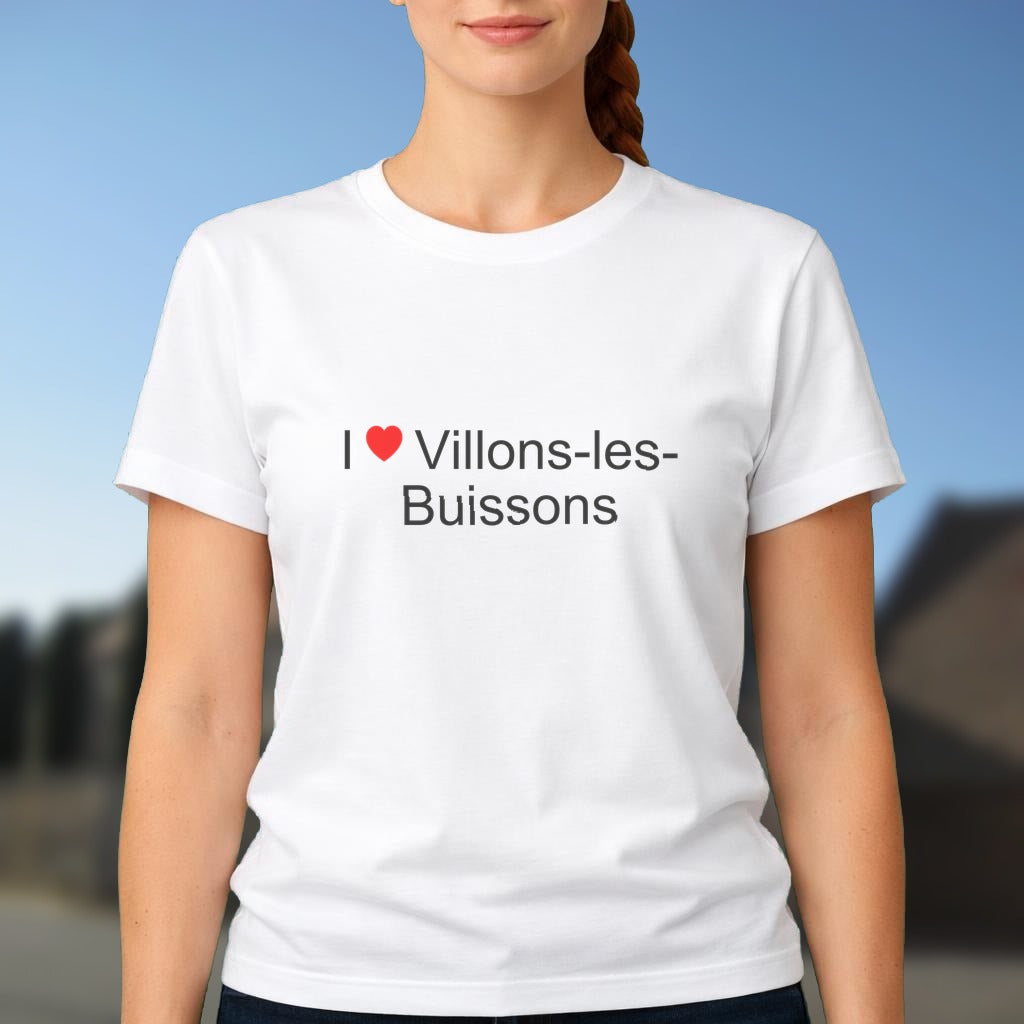 T-shirt I love villons-les-buissons