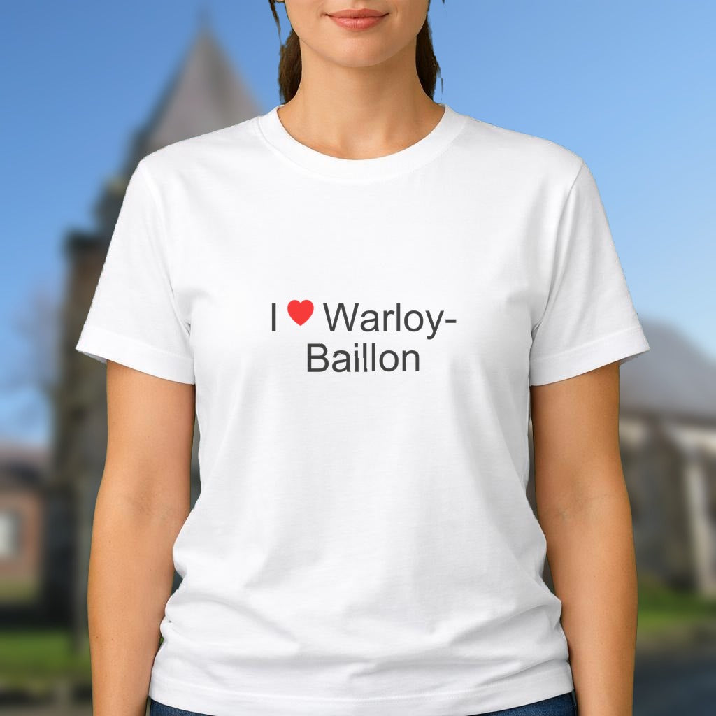 T-shirt I love warloy-baillon