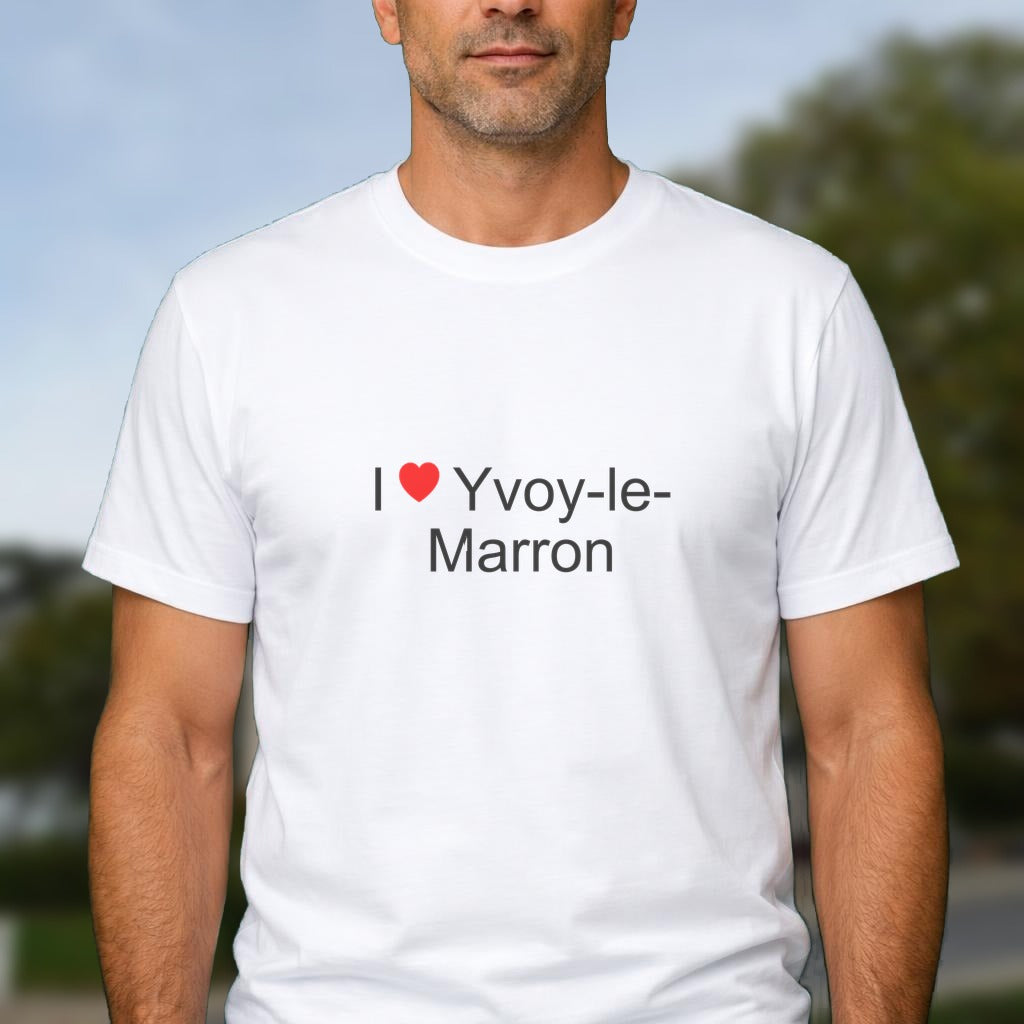 T-shirt I love yvoy-le-marron