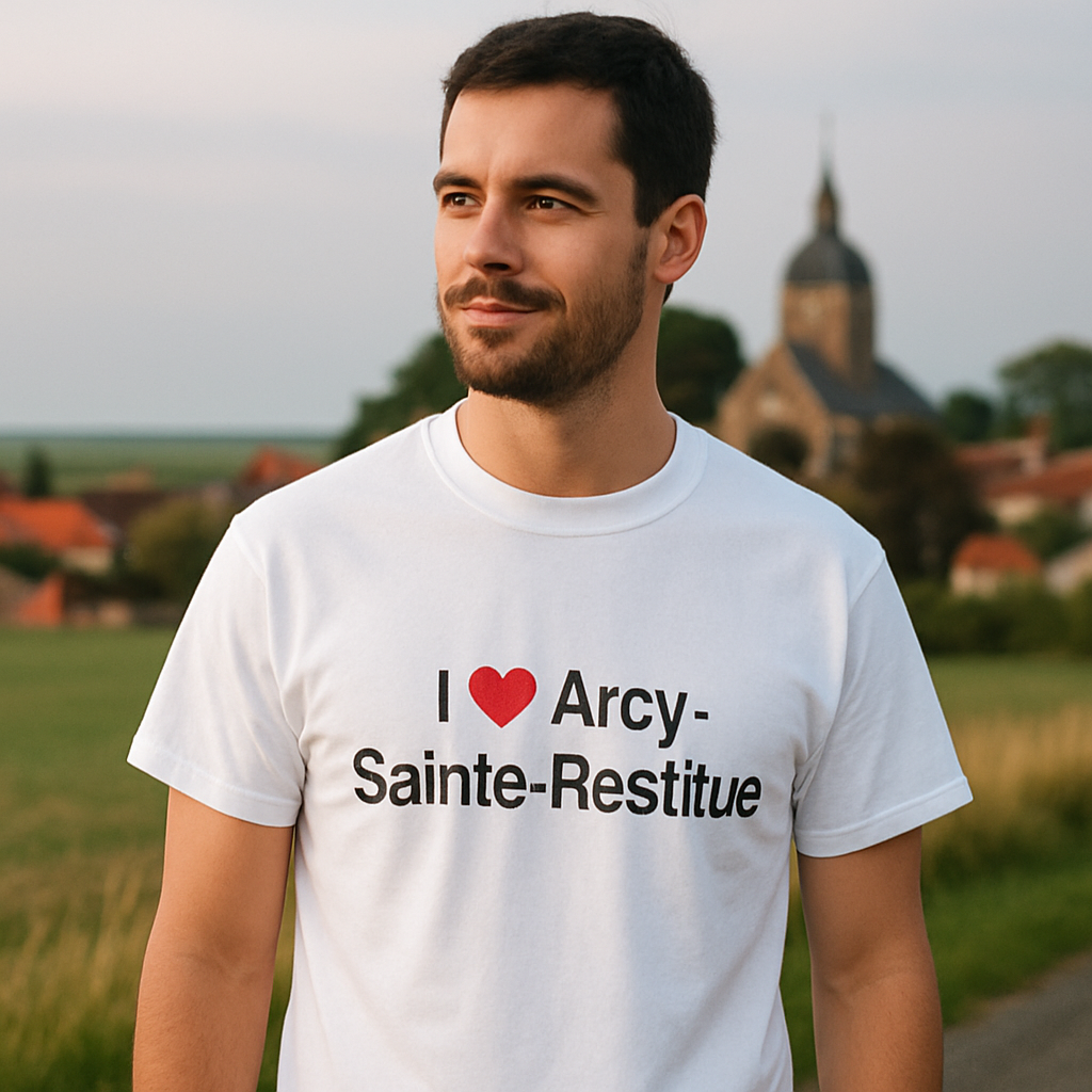 T-Shirt „Ich liebe Arcy-Sainte-Restitue“