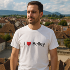 T-shirt I love belley - cadeau local Ain Citeeshirt (1)