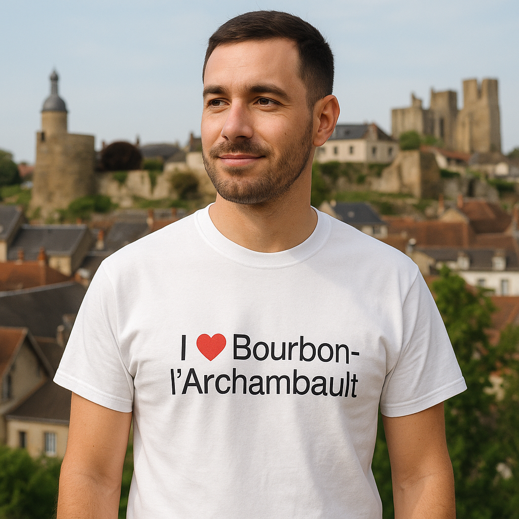 T-Shirt Ich liebe Bourbon-l'Archambault