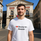 T-shirt I love bourg-en-bresse - cadeau souvenir Ain - visuel 2