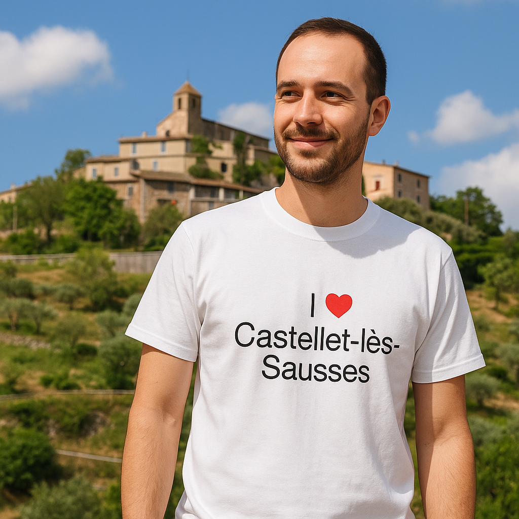 T-Shirt "I love Castellet-lès-Sausses"