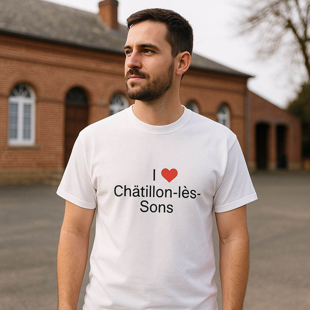 T-Shirt Ich liebe Châtillon-lès-Sons