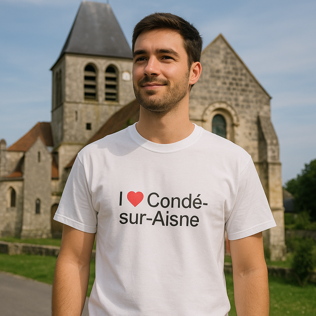 T-Shirt Ich liebe Condé-sur-Aisne