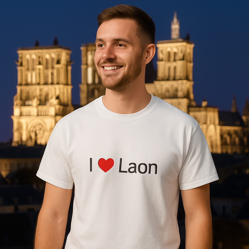 T-shirt I Love Laon - cadeau souvenir Aisne Hauts-de-France Citeeshirt