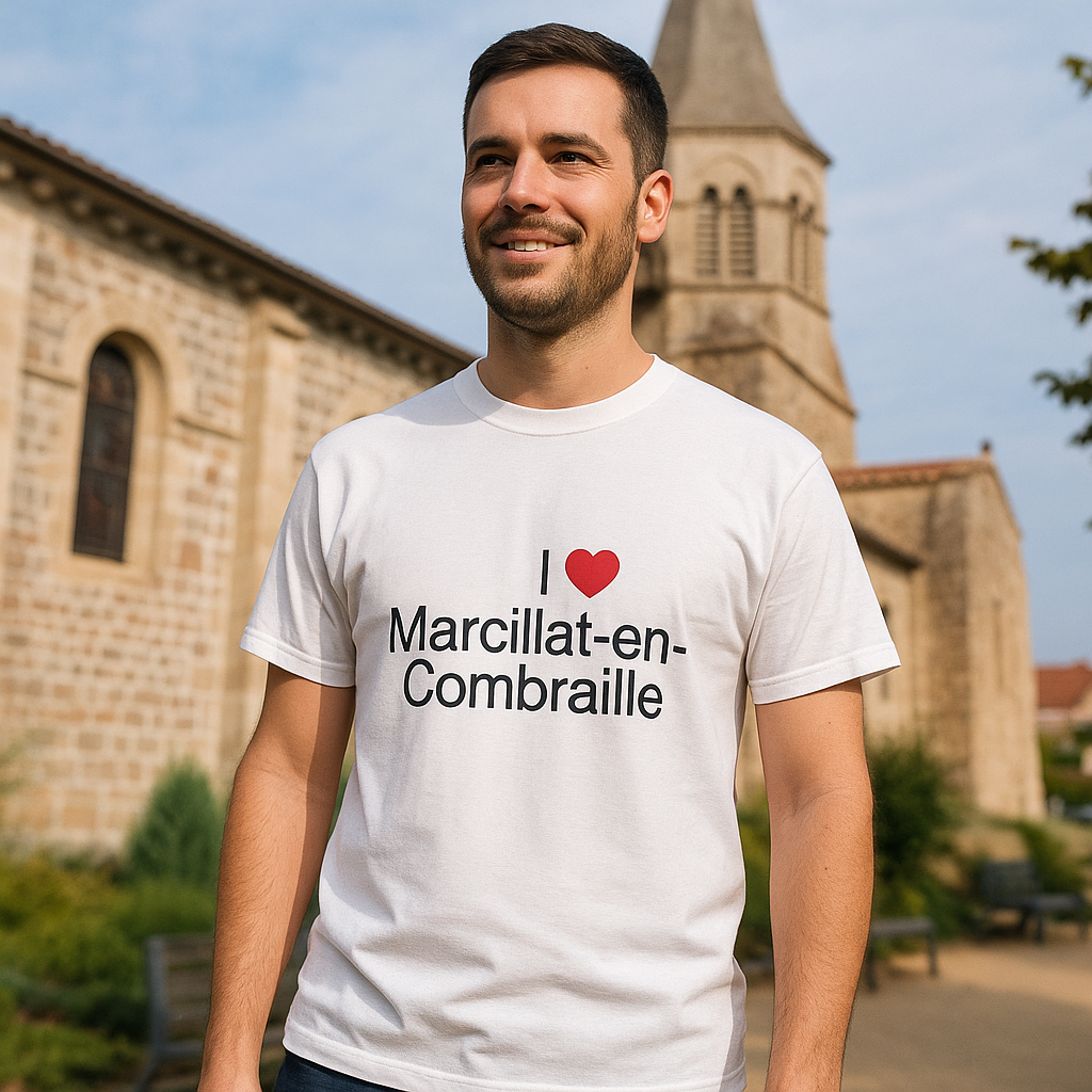 T-Shirt Ich liebe Marcillat-en-Combraille
