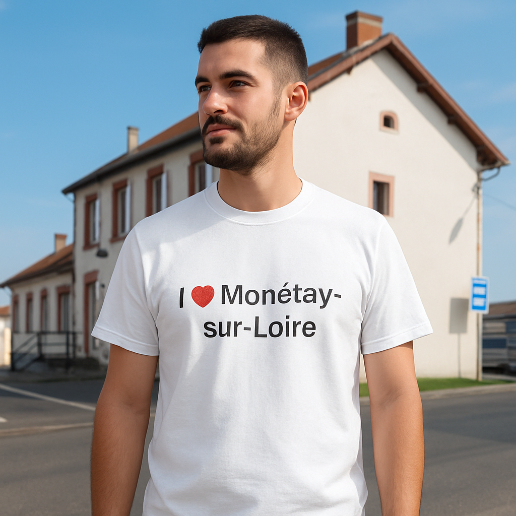 T-Shirt Ich liebe Monétay-sur-Loire