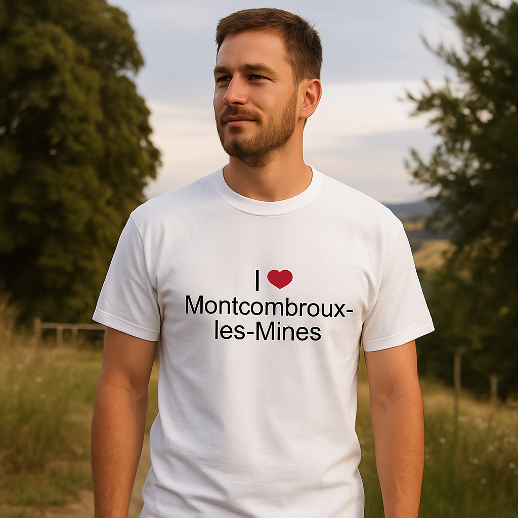 T-Shirt „Ich liebe Montcombroux-les-Mines“