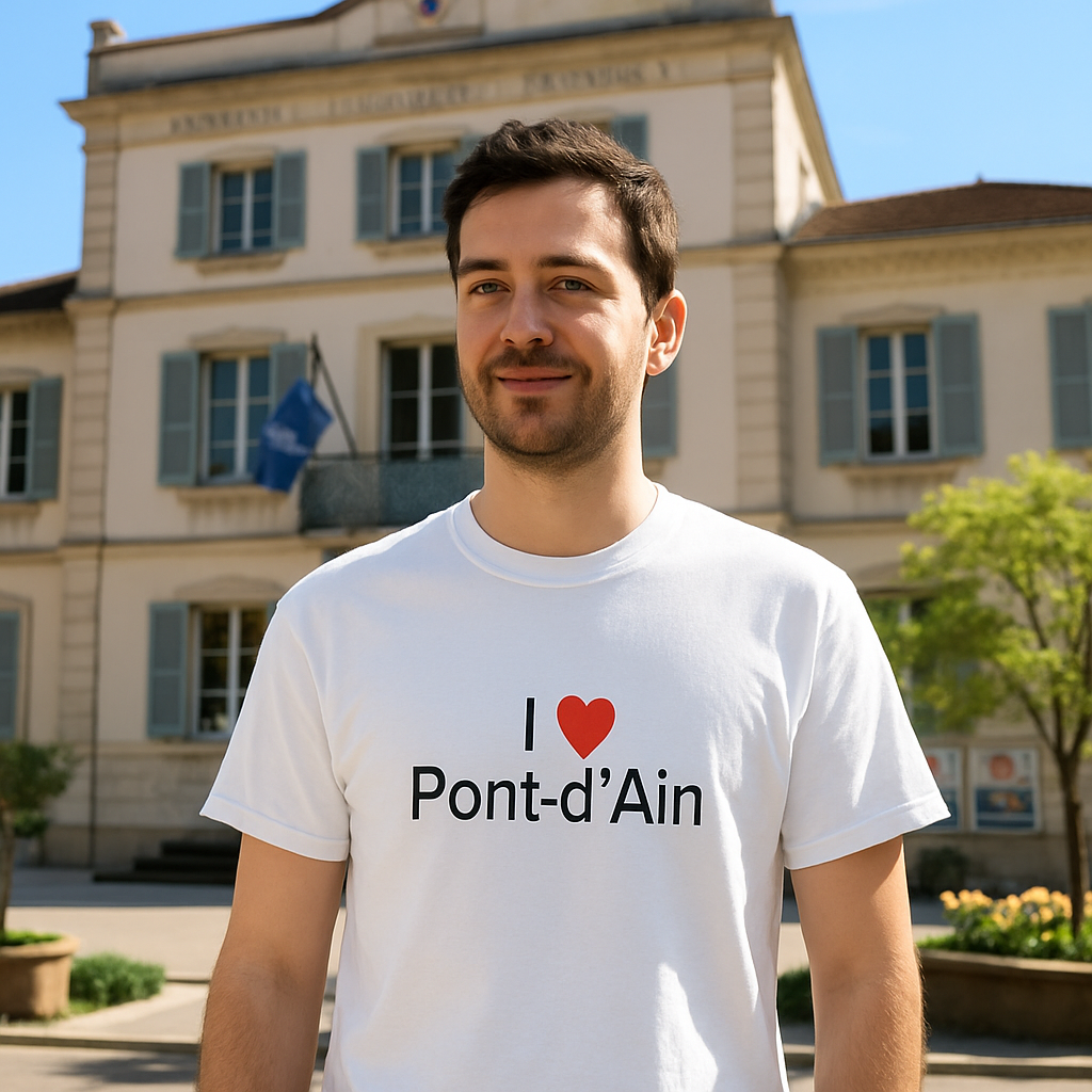 T-Shirt Ich liebe Pont-d'Ain
