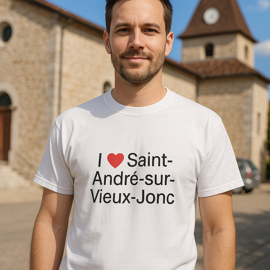 T-Shirt Ich liebe Saint-André-sur-Vieux-Jonc