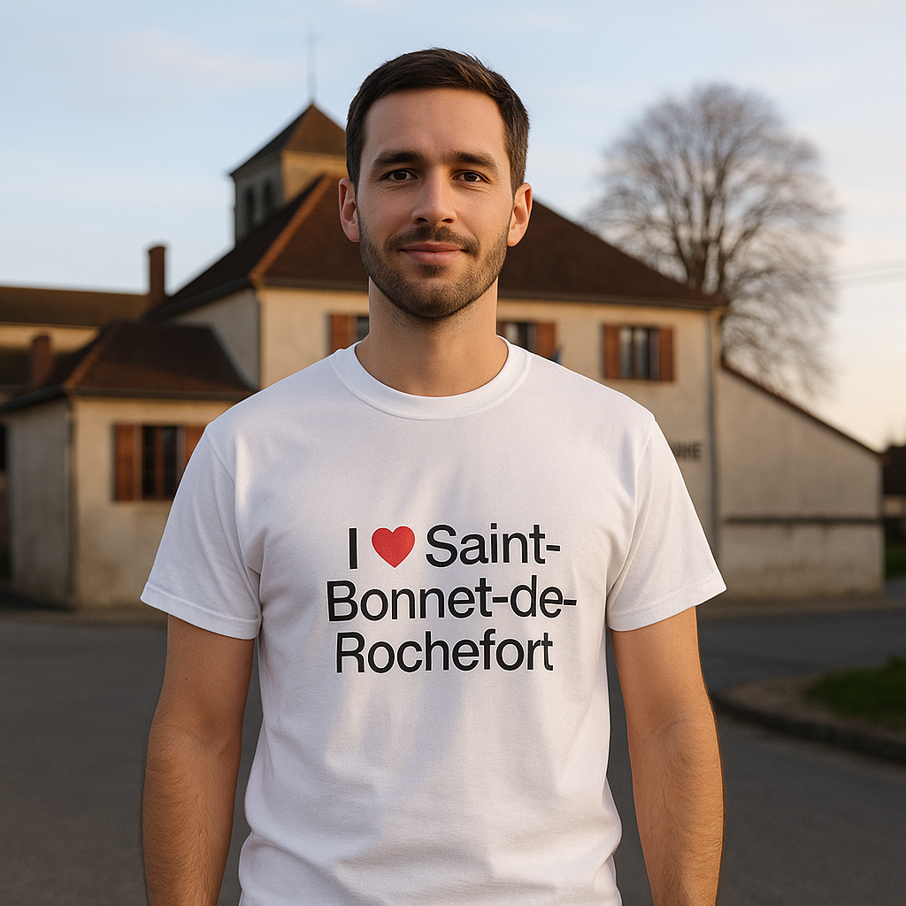 T-Shirt Ich liebe Saint-Bonnet-de-Rochefort