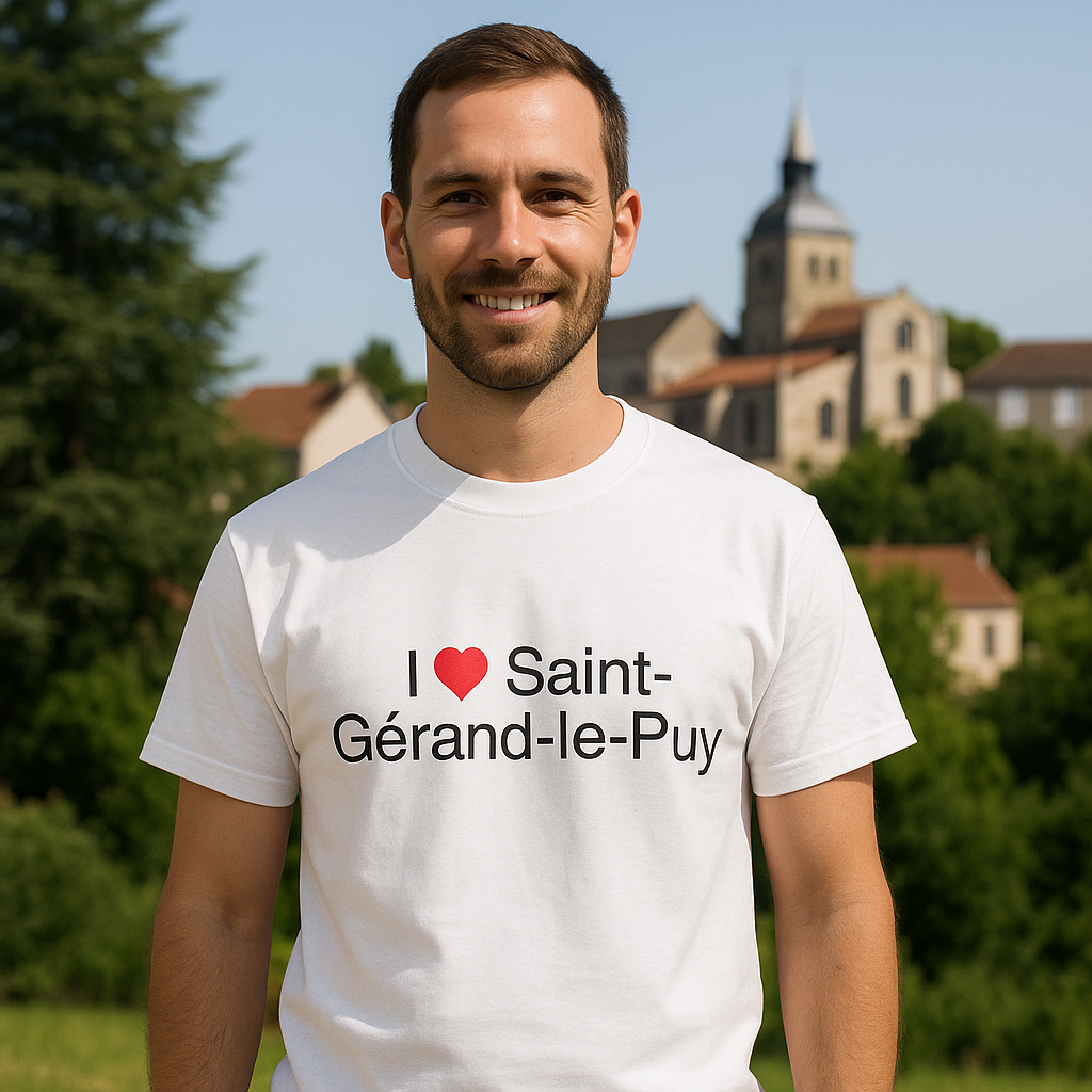 T-Shirt „Ich liebe Saint-Gérand-le-Puy“
