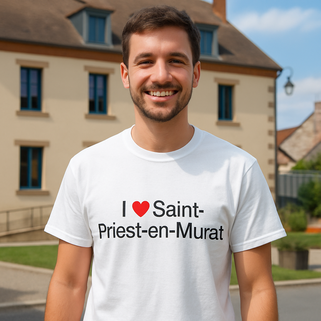 T-Shirt Ich liebe Saint-Priest-en-Murat