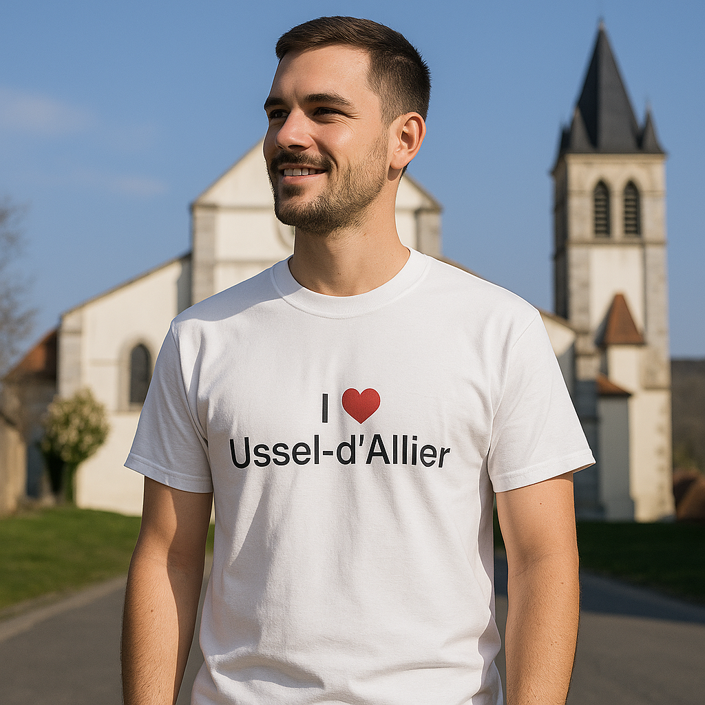 T-Shirt Ich liebe Ussel-d'Allier