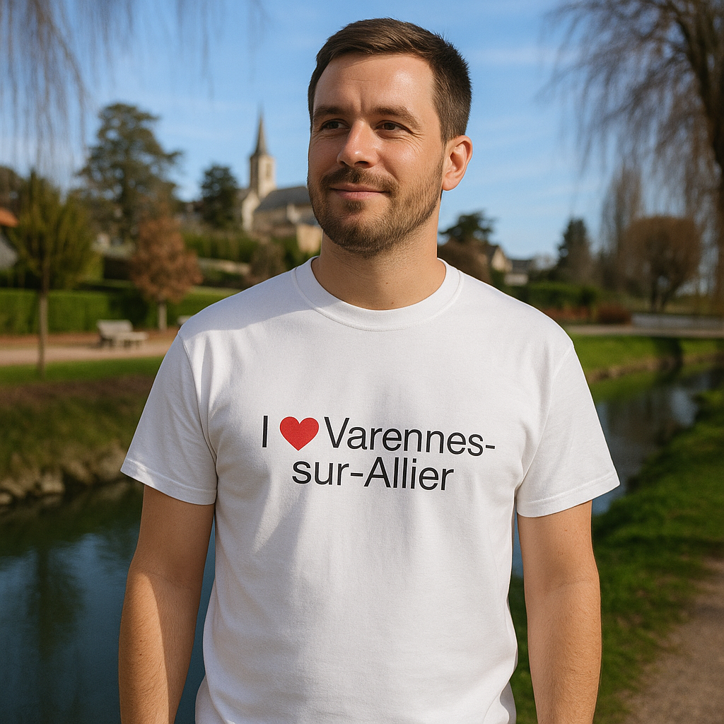 T-shirt I love varennes-sur-allier - cadeau local Allier Citeeshirt (2)