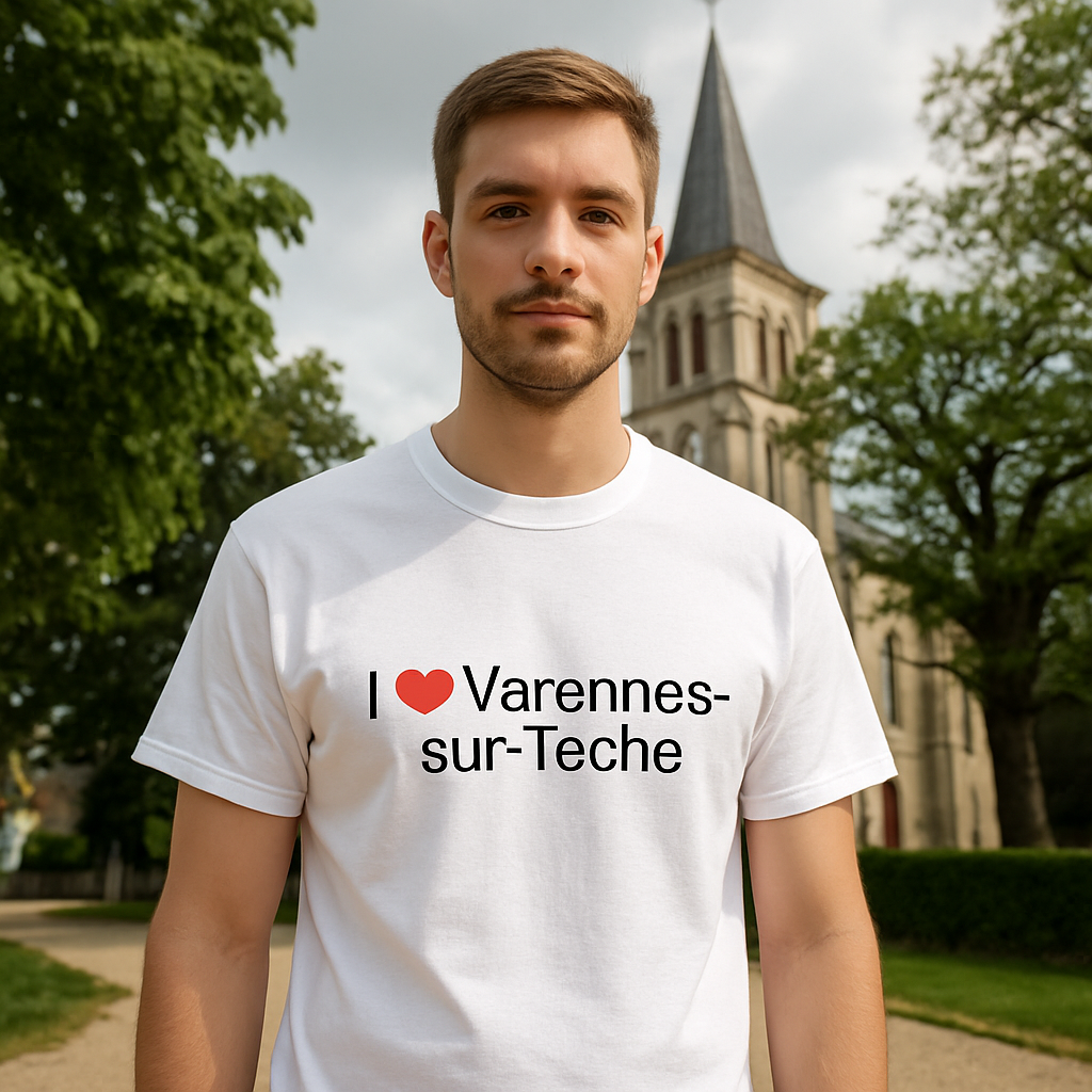 T-shirt I love varennes-sur-tèche - cadeau local Allier Citeeshirt (2)