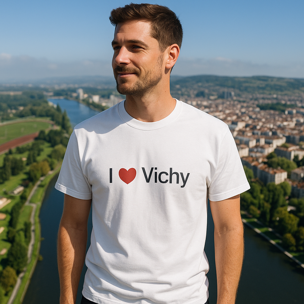 T-shirt I Love Vichy - cadeau souvenir Allier Auvergne-Rhône-Alpes Citeeshirt