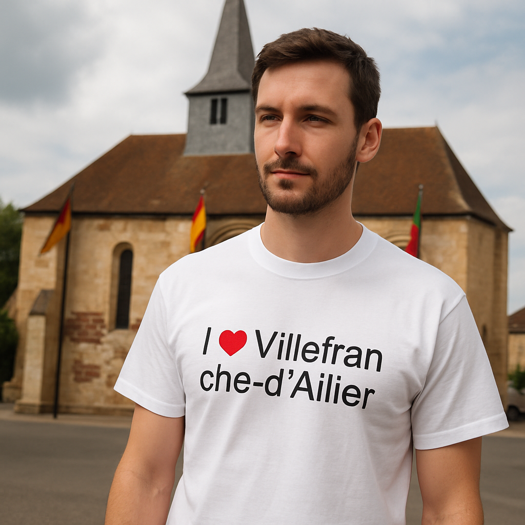 T-Shirt Ich liebe Villefranche-d'Allier